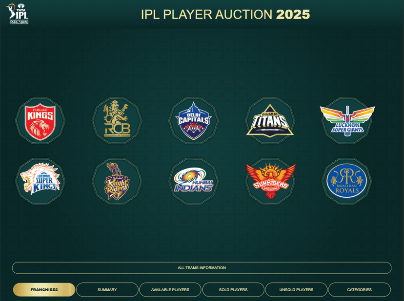 IPL Auction App Screenshot